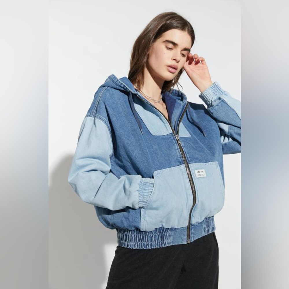New Bdg Patchwork Denim Hooded Jacket - image 8